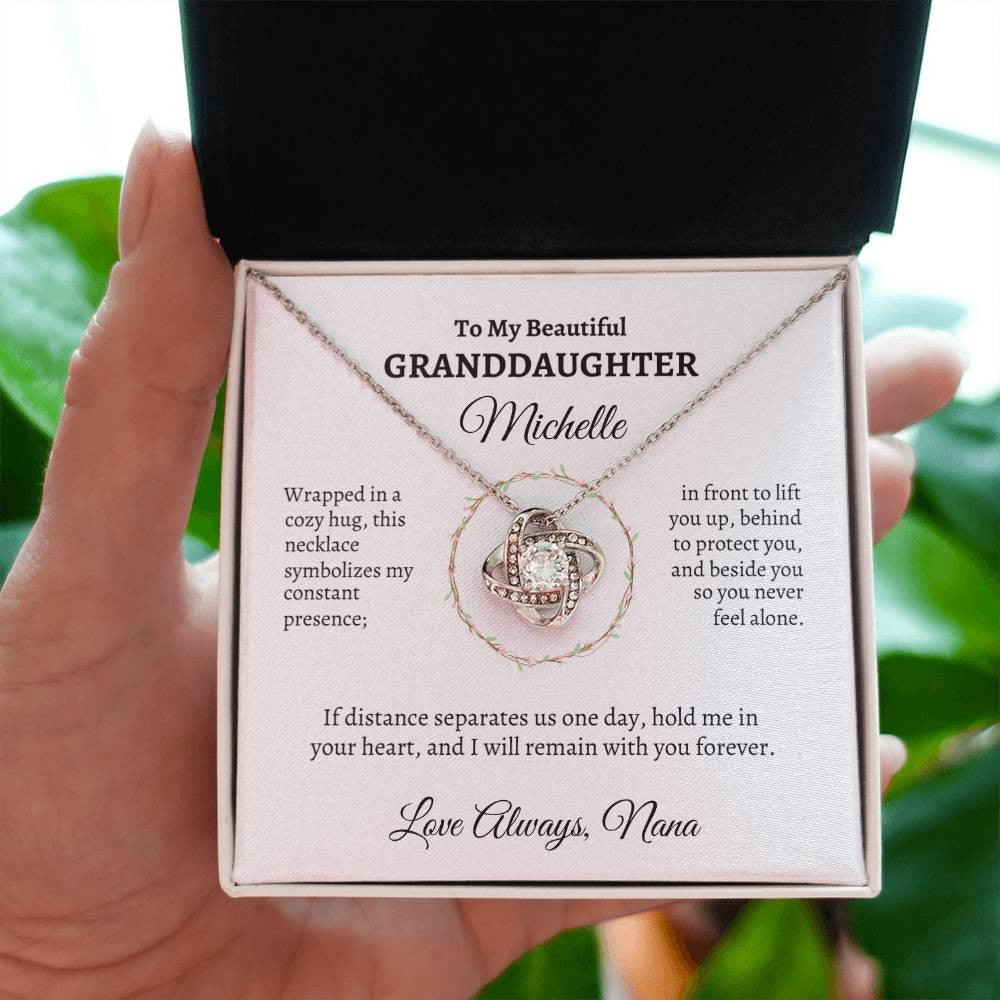 Beautiful Gift for Granddaughter "I Will Remain With You Forever" Necklace