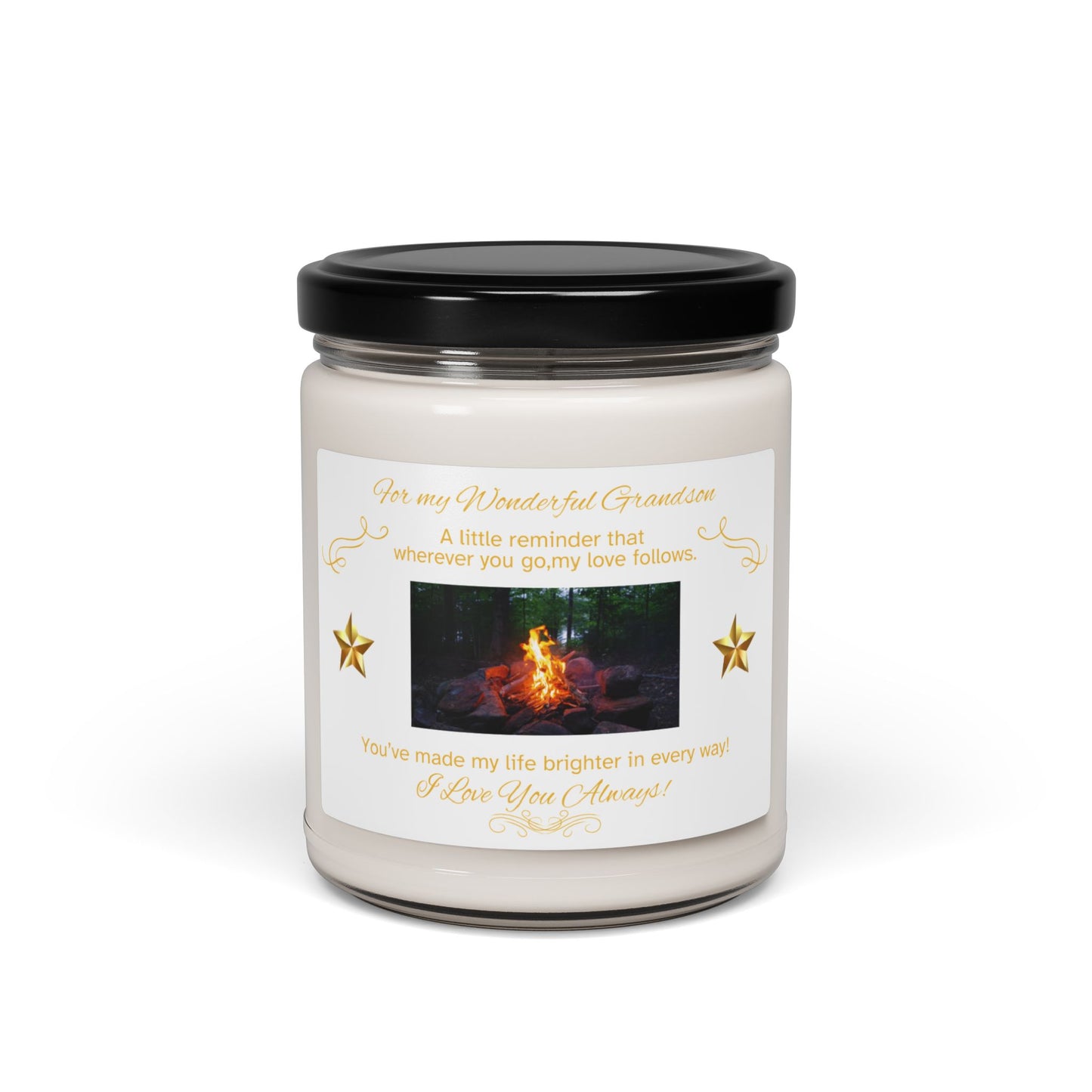 Grandson's Light: A Soy Candle Filled with Love