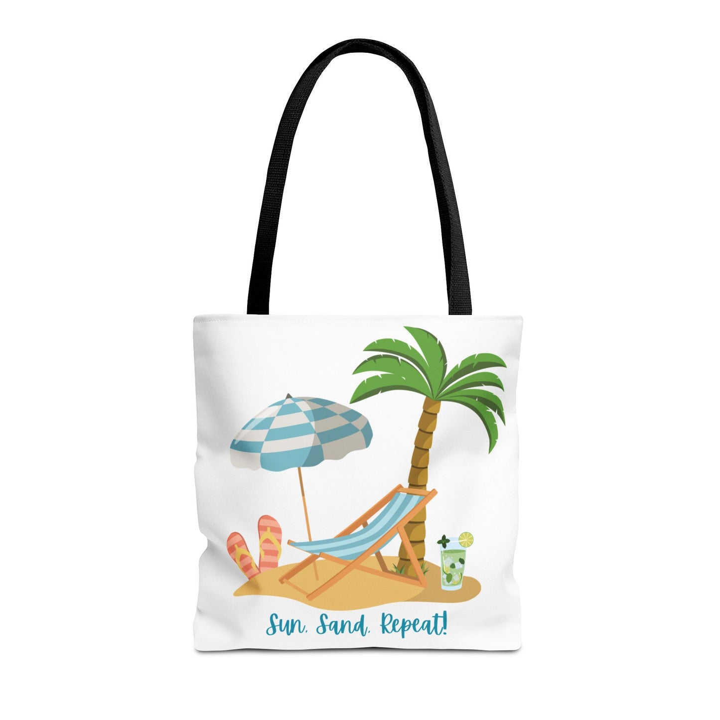 Sun Sand Repeat Tote Bag - Beach Vibes for Summer Adventures