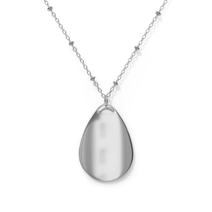 Elegant Purple Oval Necklace - Modern Teardrop Pendant Jewelry