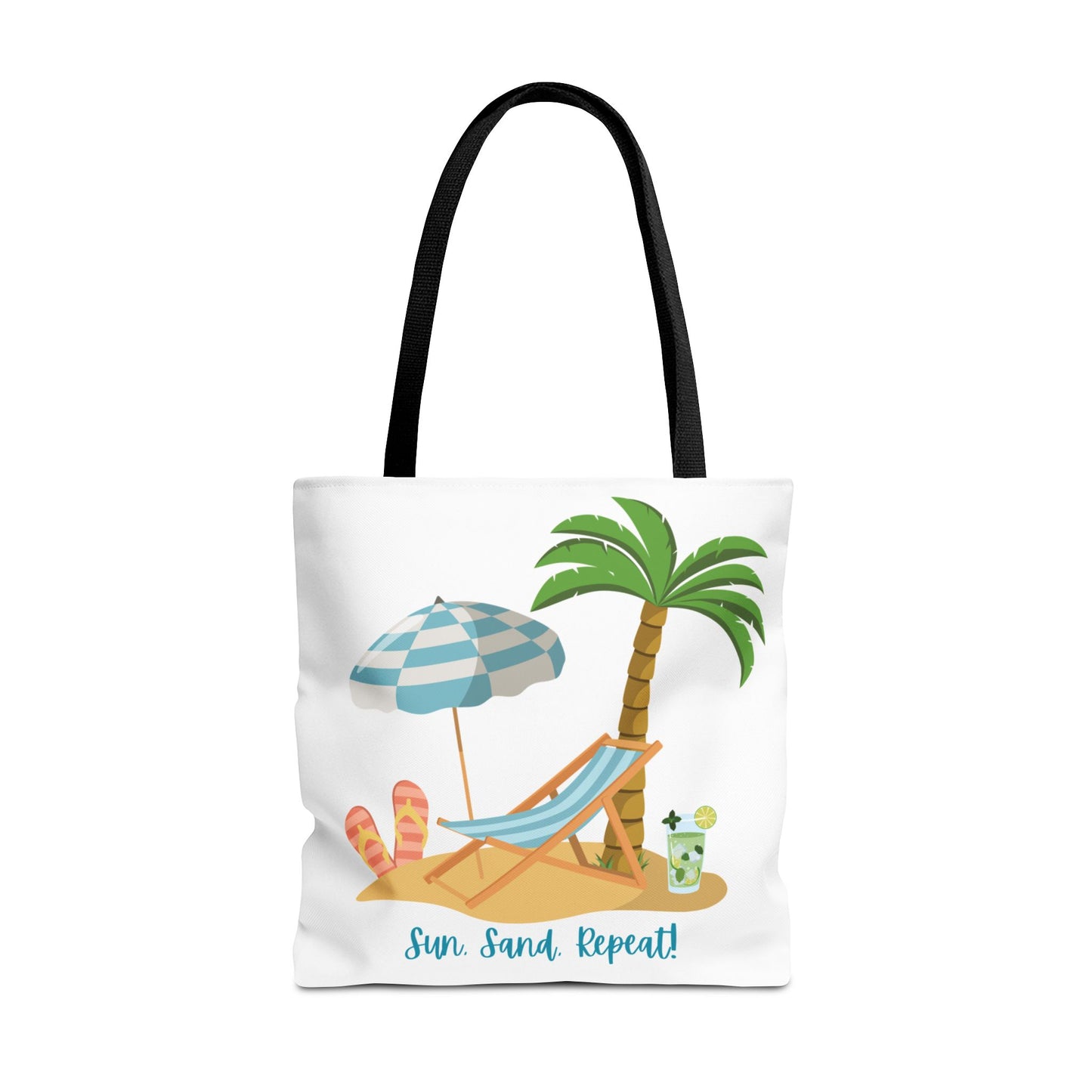 Sun Sand Repeat Tote Bag - Beach Vibes for Summer Adventures