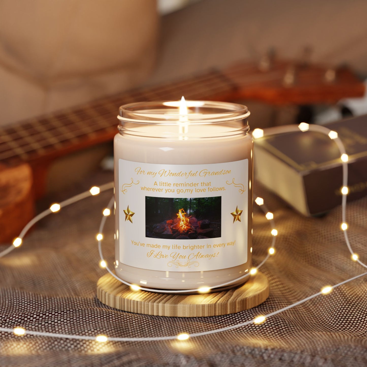 Grandson's Light: A Soy Candle Filled with Love