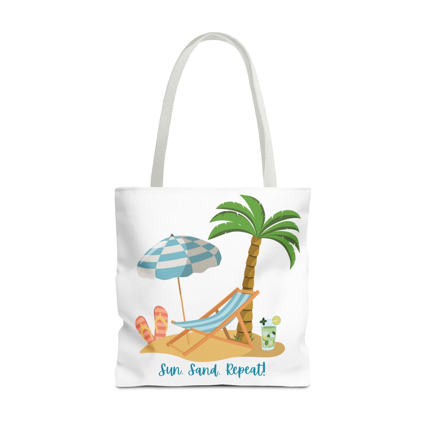 Sun Sand Repeat Tote Bag - Beach Vibes for Summer Adventures