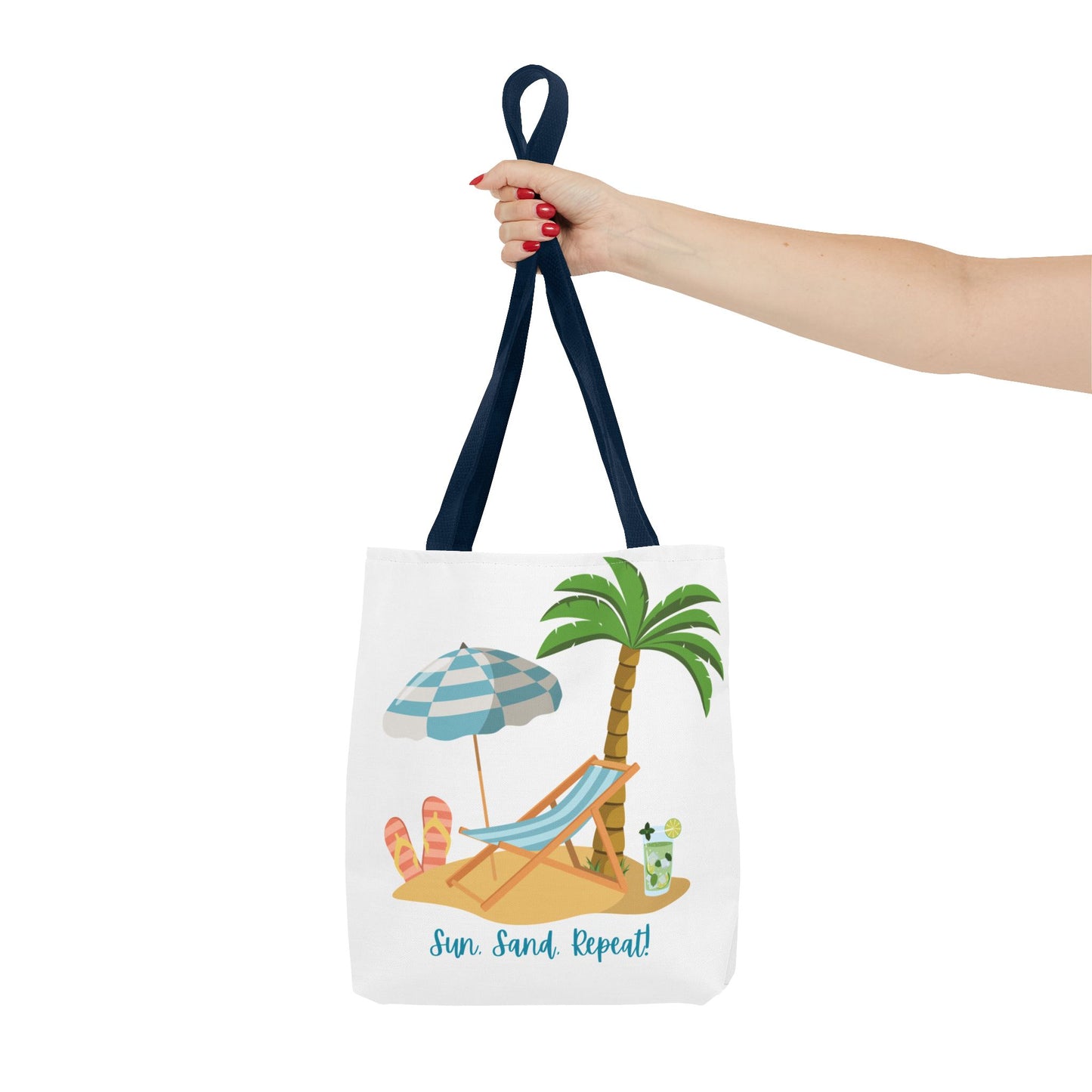 Sun Sand Repeat Tote Bag - Beach Vibes for Summer Adventures