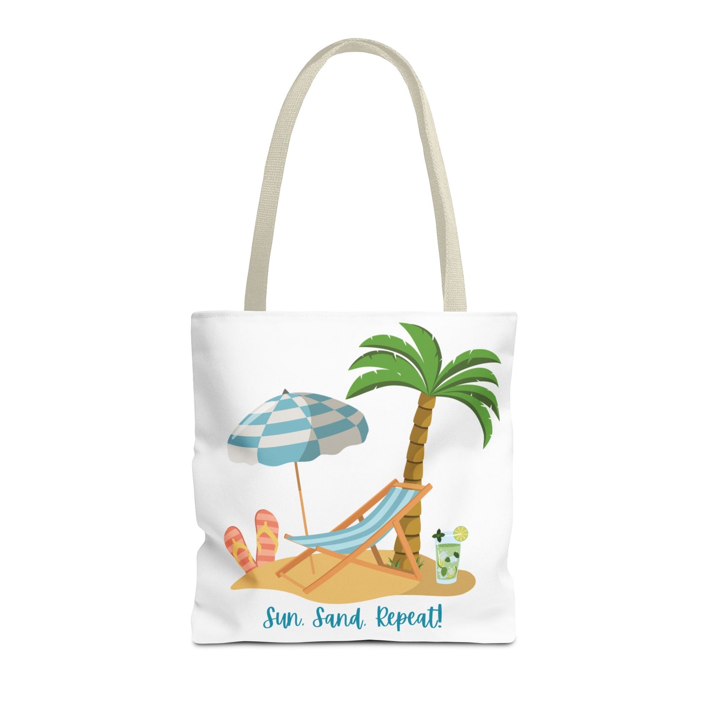 Sun Sand Repeat Tote Bag - Beach Vibes for Summer Adventures