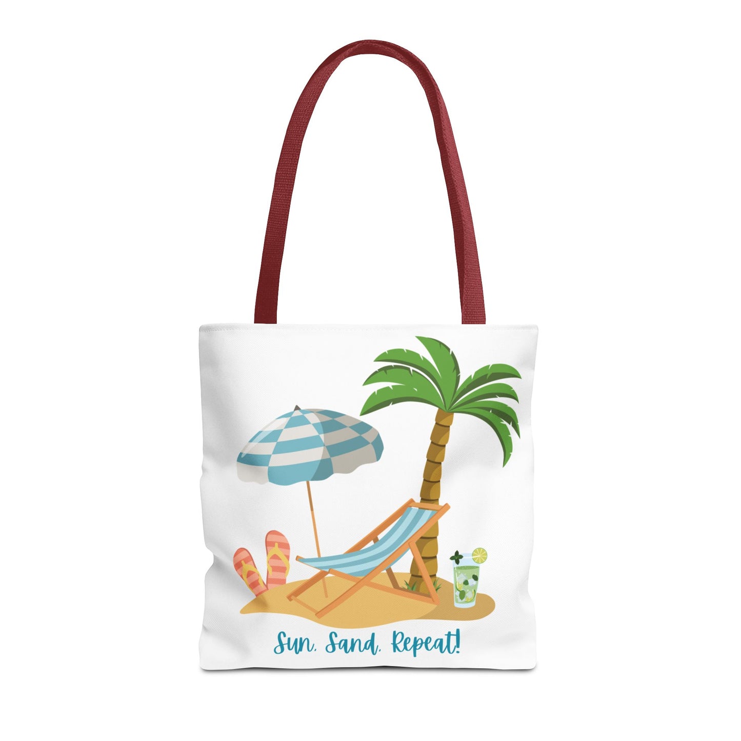 Sun Sand Repeat Tote Bag - Beach Vibes for Summer Adventures