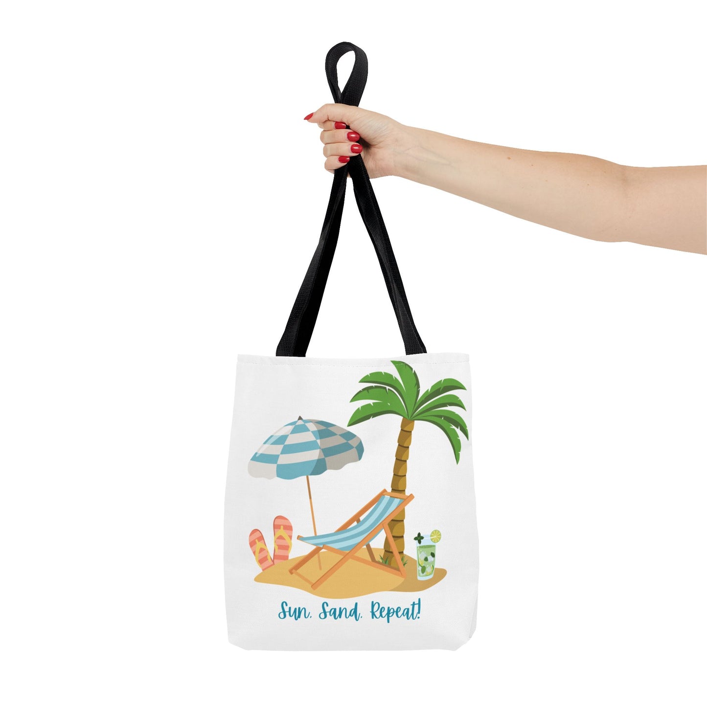 Sun Sand Repeat Tote Bag - Beach Vibes for Summer Adventures