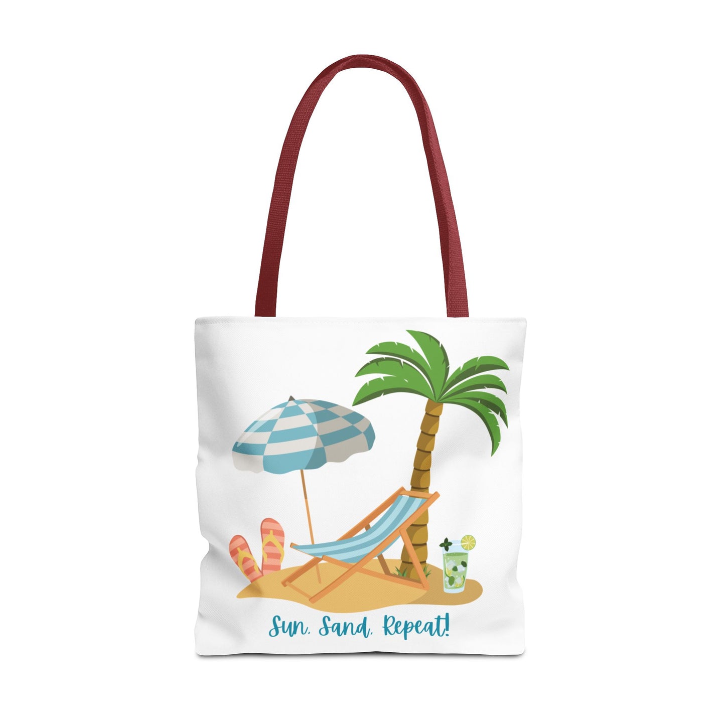 Sun Sand Repeat Tote Bag - Beach Vibes for Summer Adventures