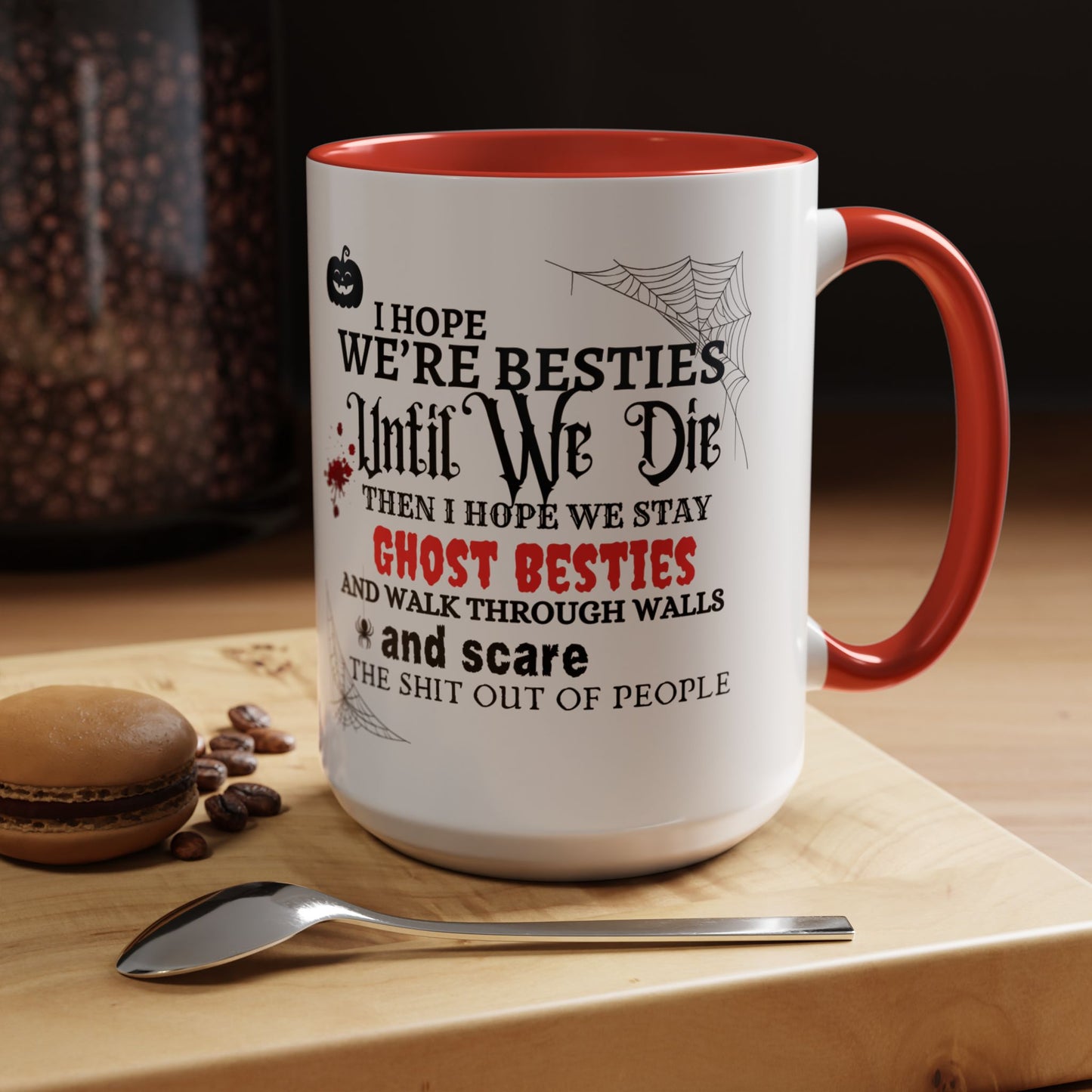 Ghost Besties Accent Coffee Mug (11, 15oz)