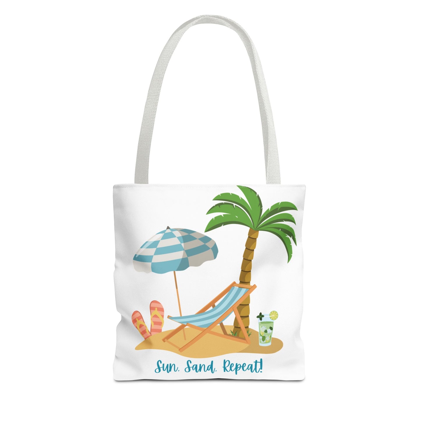 Sun Sand Repeat Tote Bag - Beach Vibes for Summer Adventures