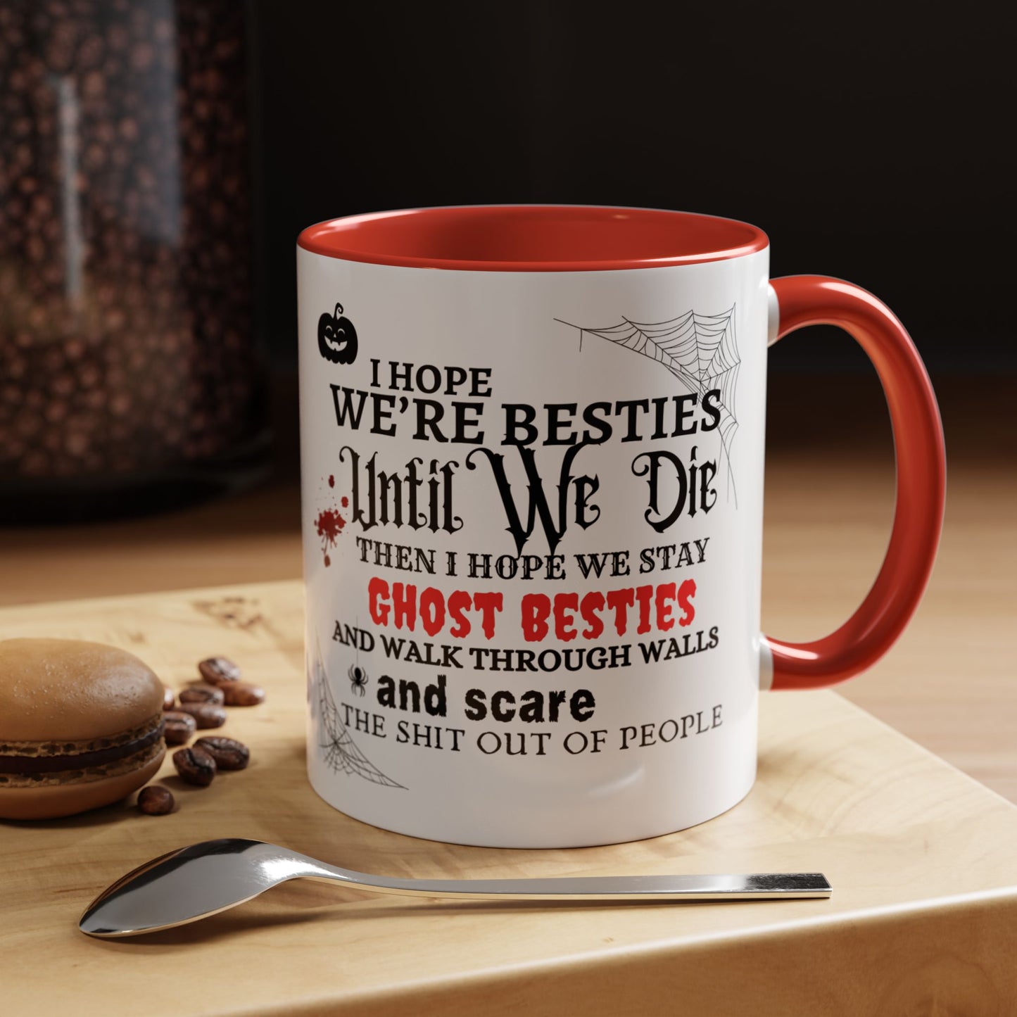 Ghost Besties Accent Coffee Mug (11, 15oz)