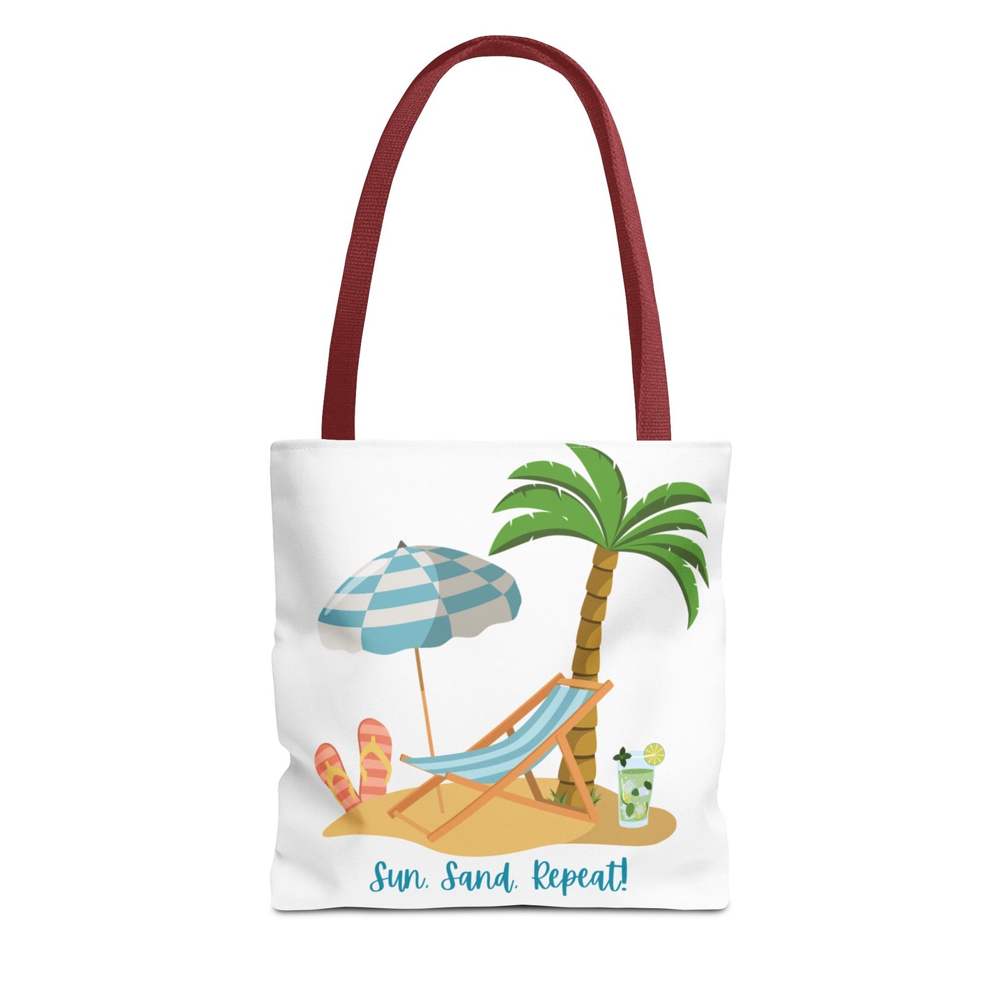 Sun Sand Repeat Tote Bag - Beach Vibes for Summer Adventures