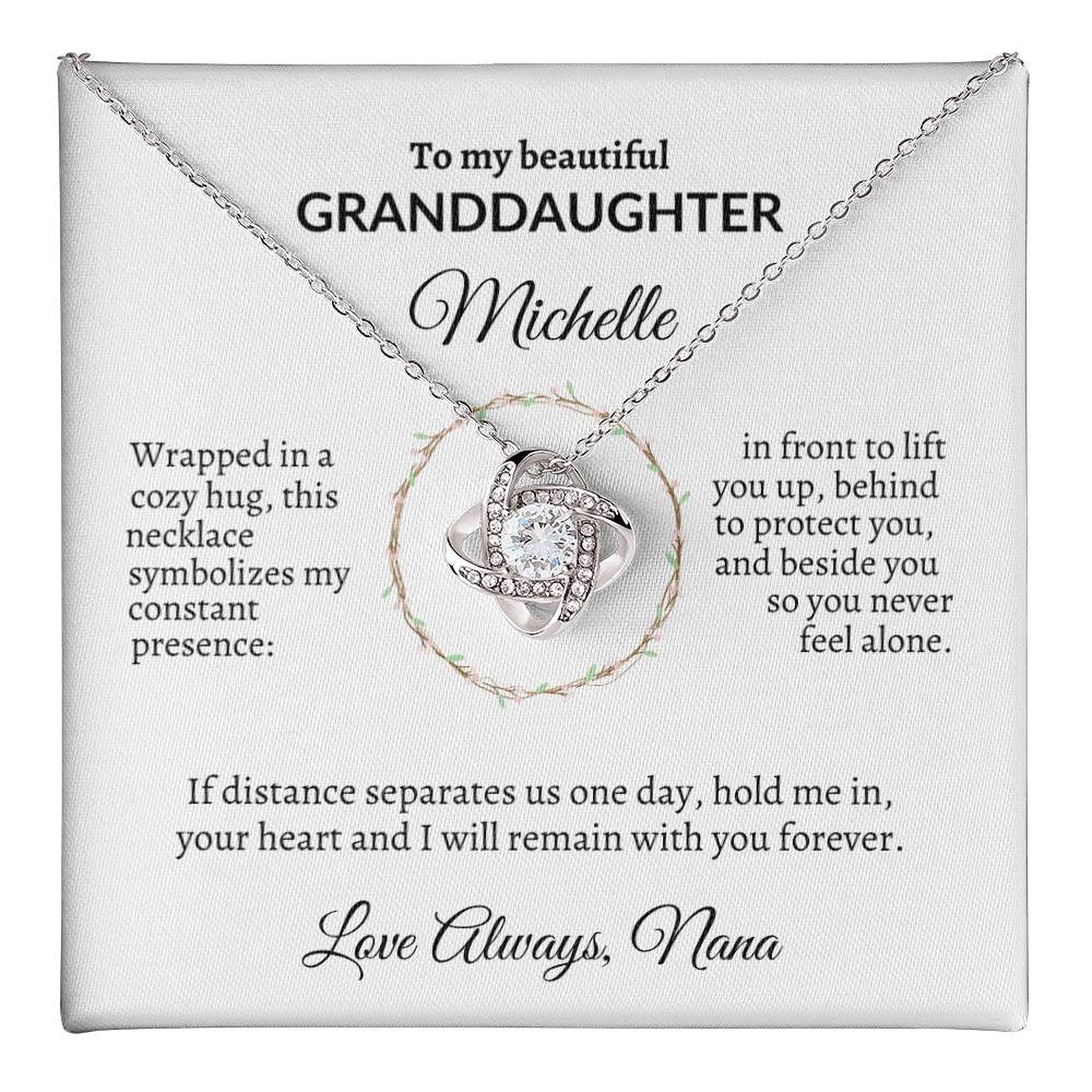 To My Beautiful Granddaughter | Personalized Love Knot Necklace