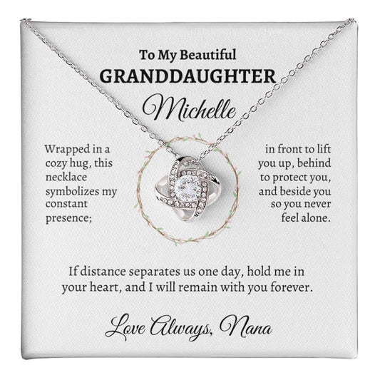 Beautiful Gift for Granddaughter "I Will Remain With You Forever" Necklace