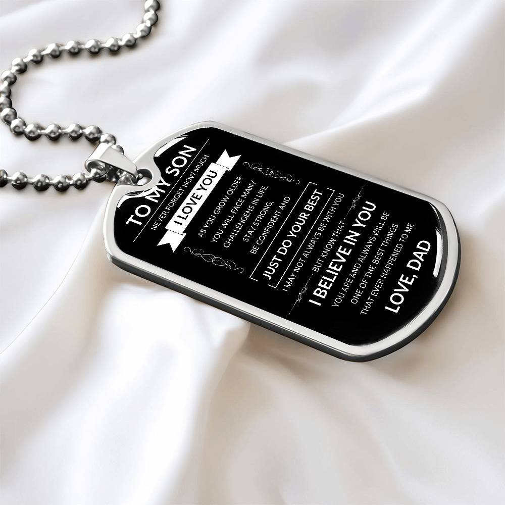 To My Son | Dog Tag Necklace