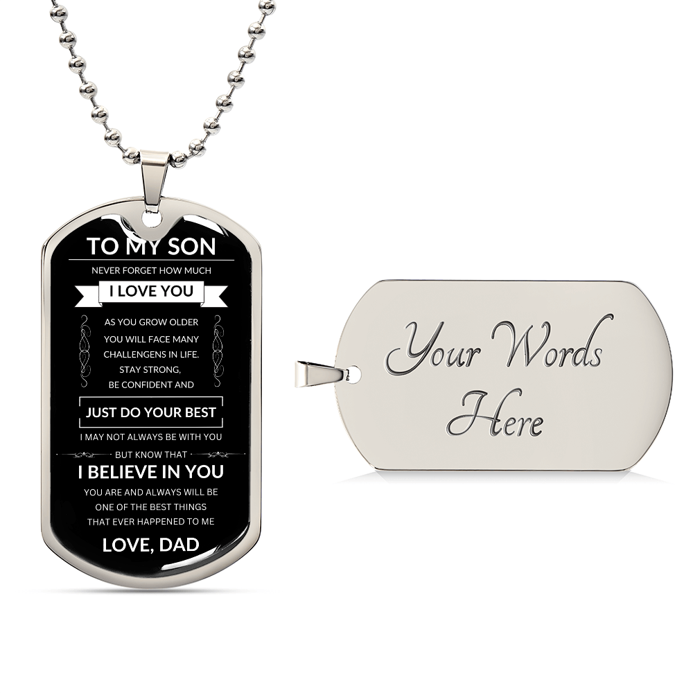 To My Son | Dog Tag Necklace