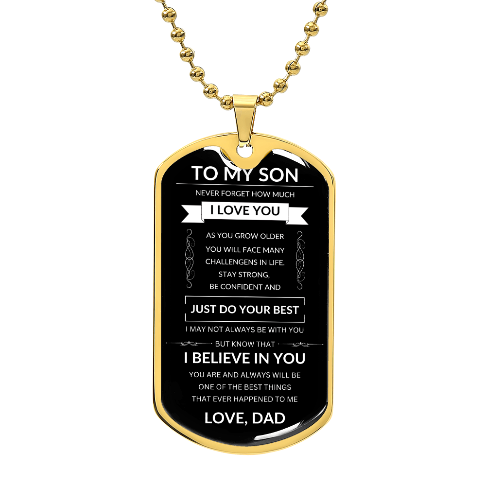 To My Son | Dog Tag Necklace