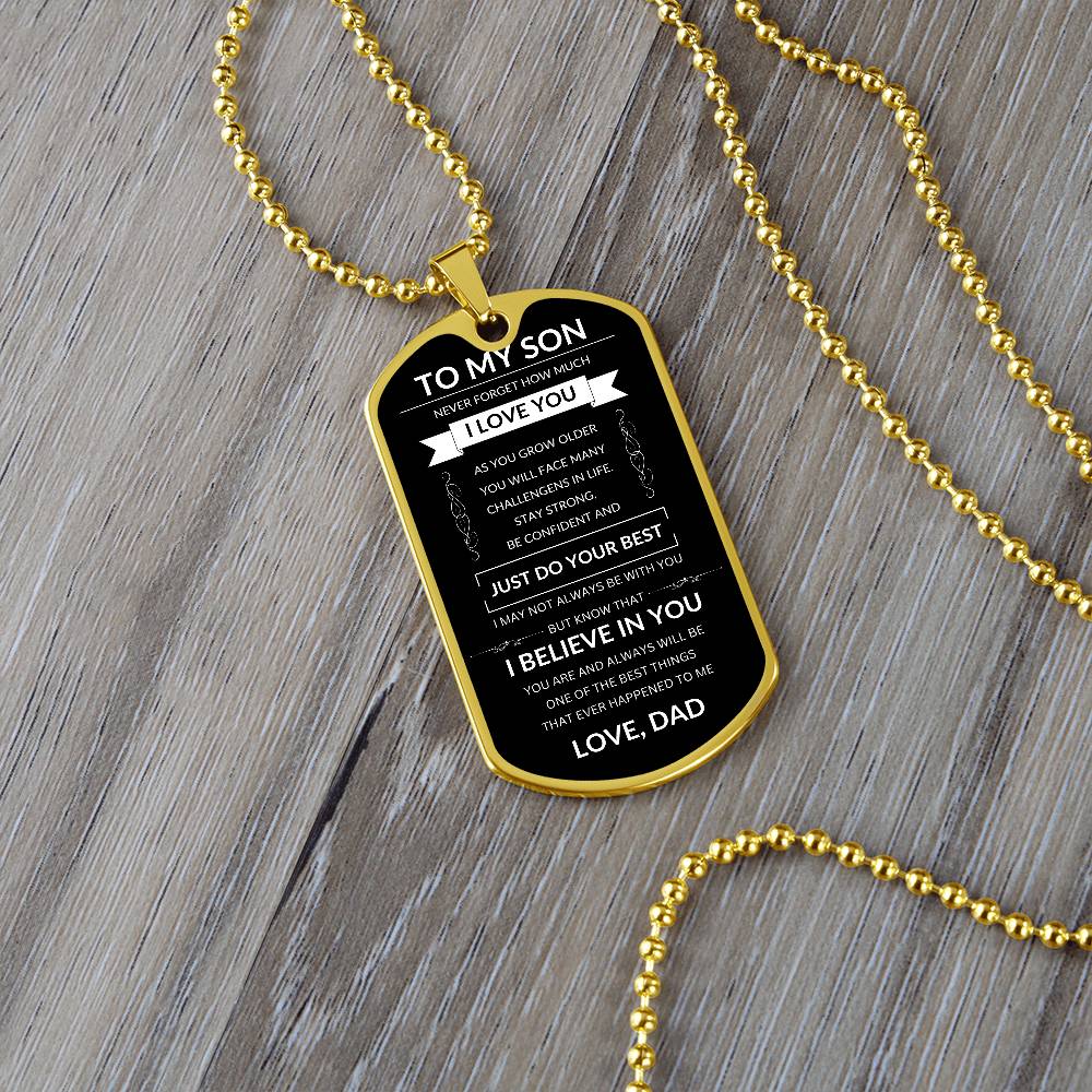 To My Son | Dog Tag Necklace