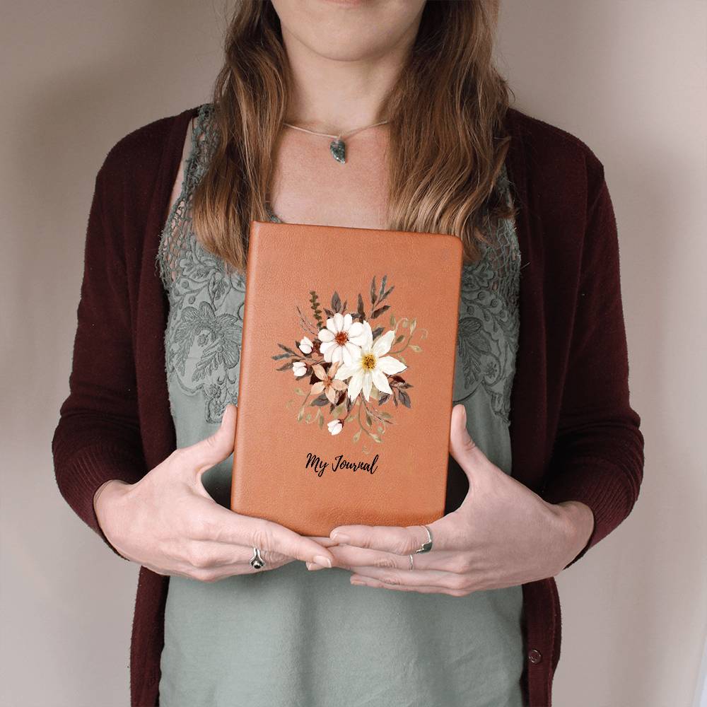 Vintage Flower Bouquet Vegan Leather Journal