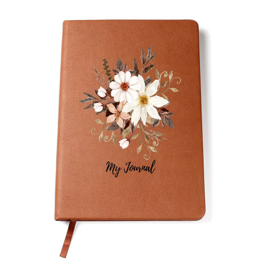 Vintage Flower Bouquet Vegan Leather Journal