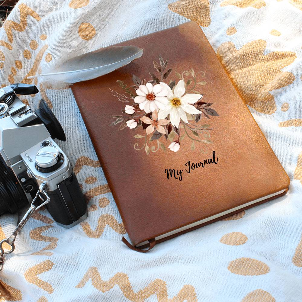 Vintage Flower Bouquet Vegan Leather Journal