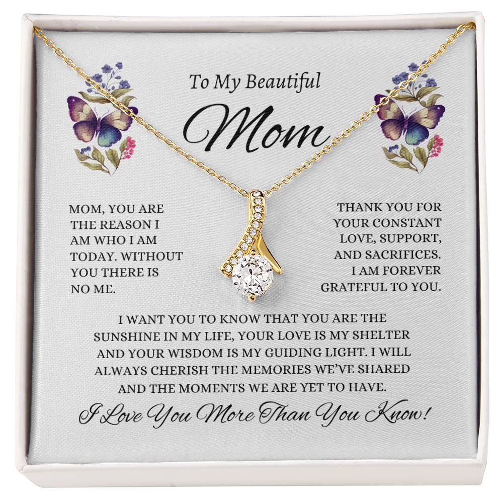 To My Beautiful Mom | Alluring Beauty Pendant Necklace