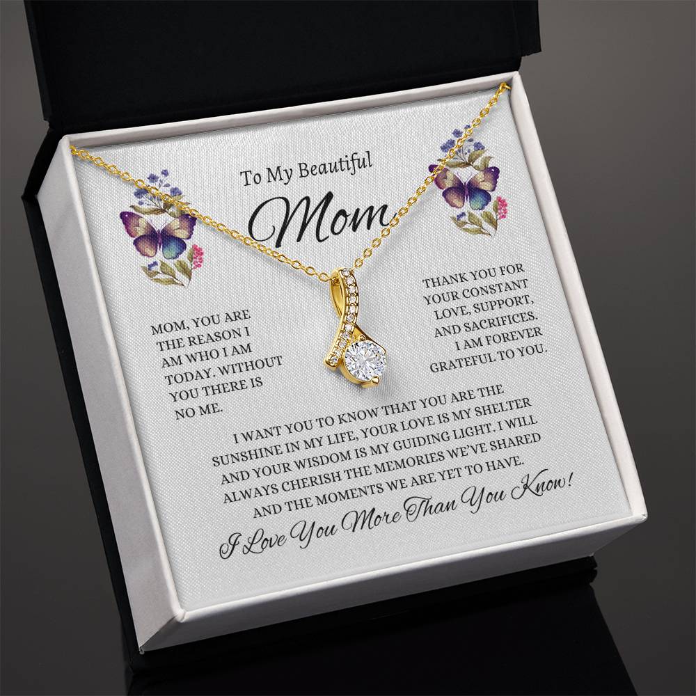 To My Beautiful Mom | Alluring Beauty Pendant Necklace