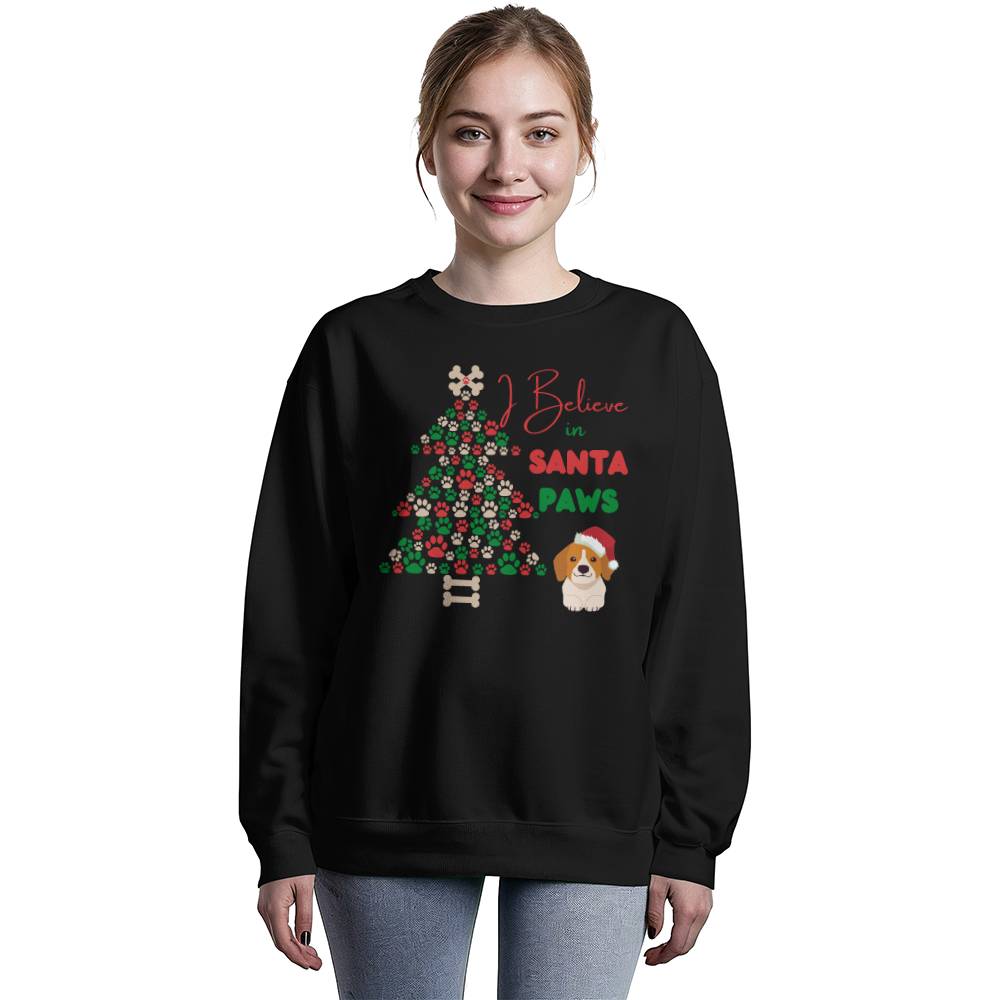 I Believe In Santa Paws Unisex Crewneck Sweatshirt