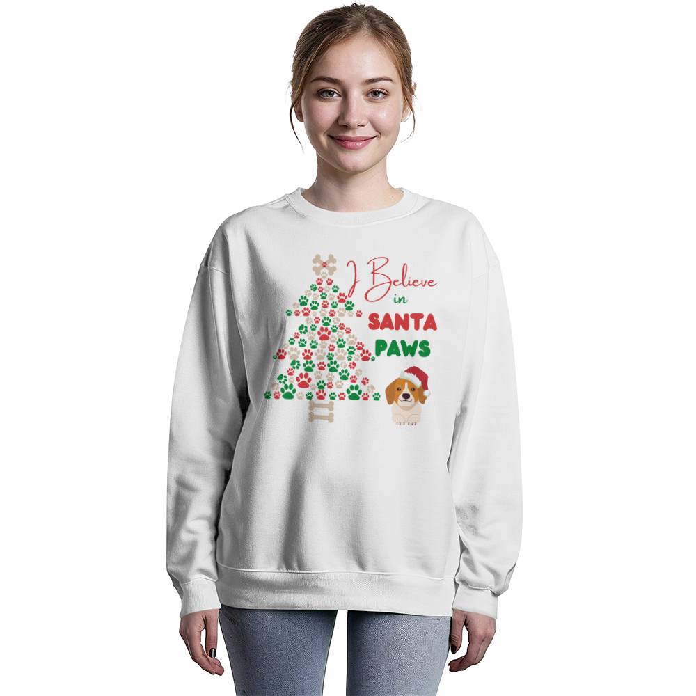 I Believe In Santa Paws Unisex Crewneck Sweatshirt