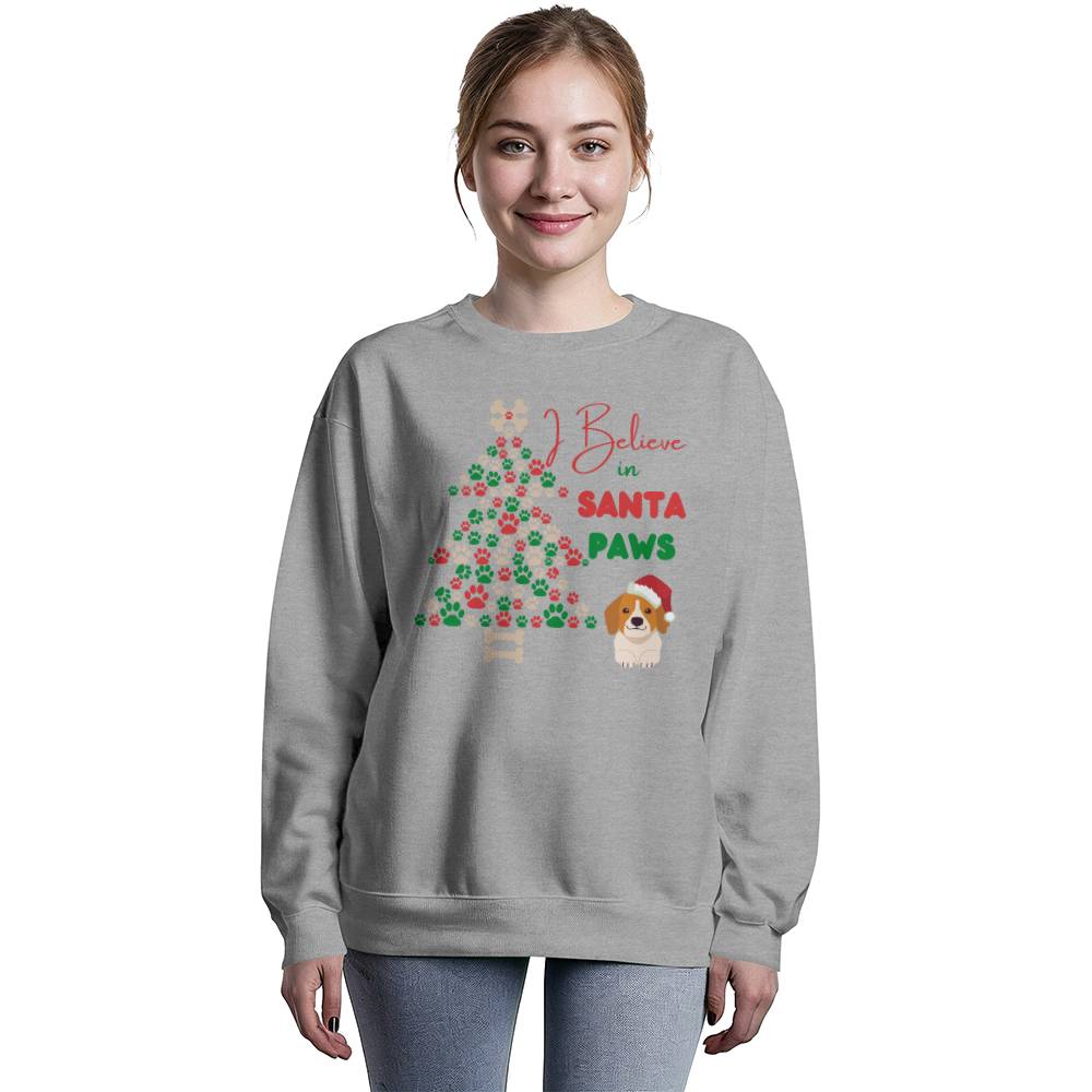 I Believe In Santa Paws Unisex Crewneck Sweatshirt