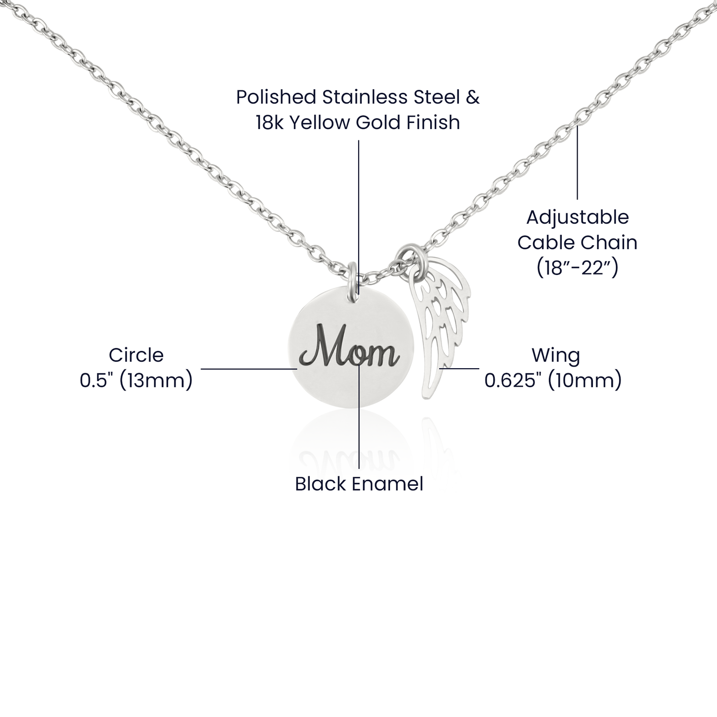 "Always in your Heart" Mom Memorial Necklace