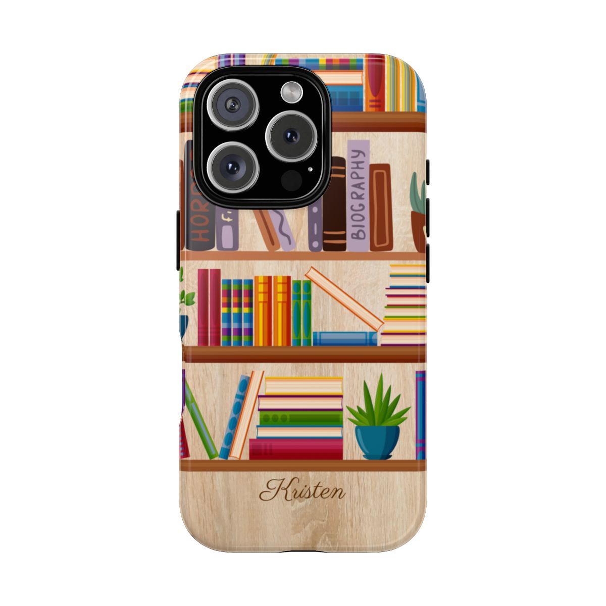 Protective & Personalized iPhone or Samsung Phone Case - Bookshelf