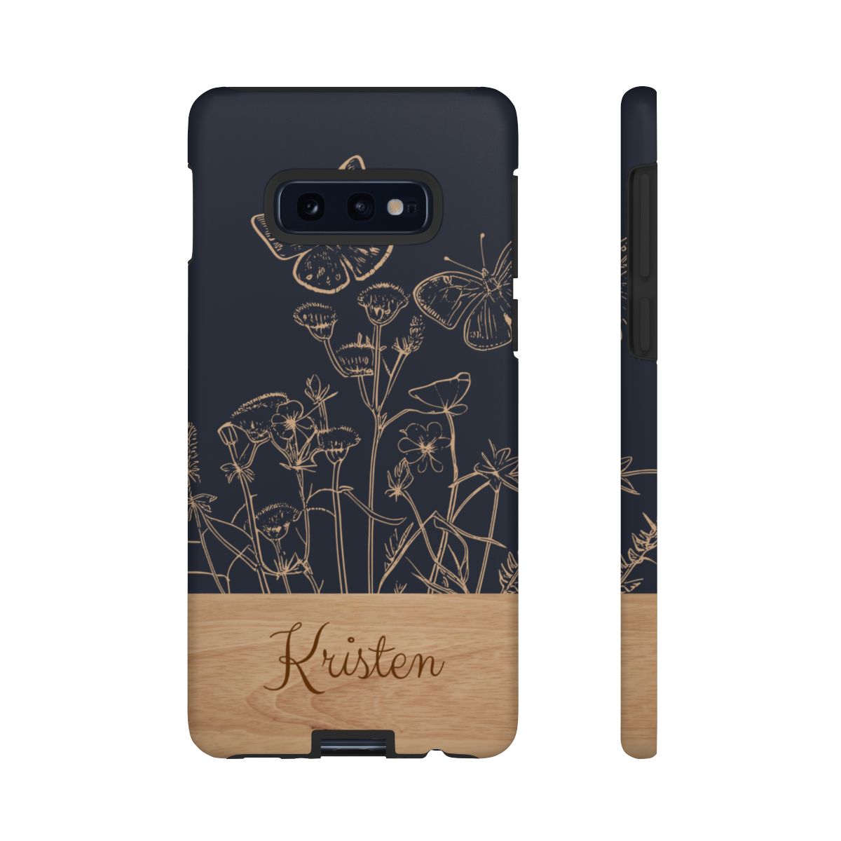 Protective iPhone or Samsung Phone Case | Wildflowers & Butterflies