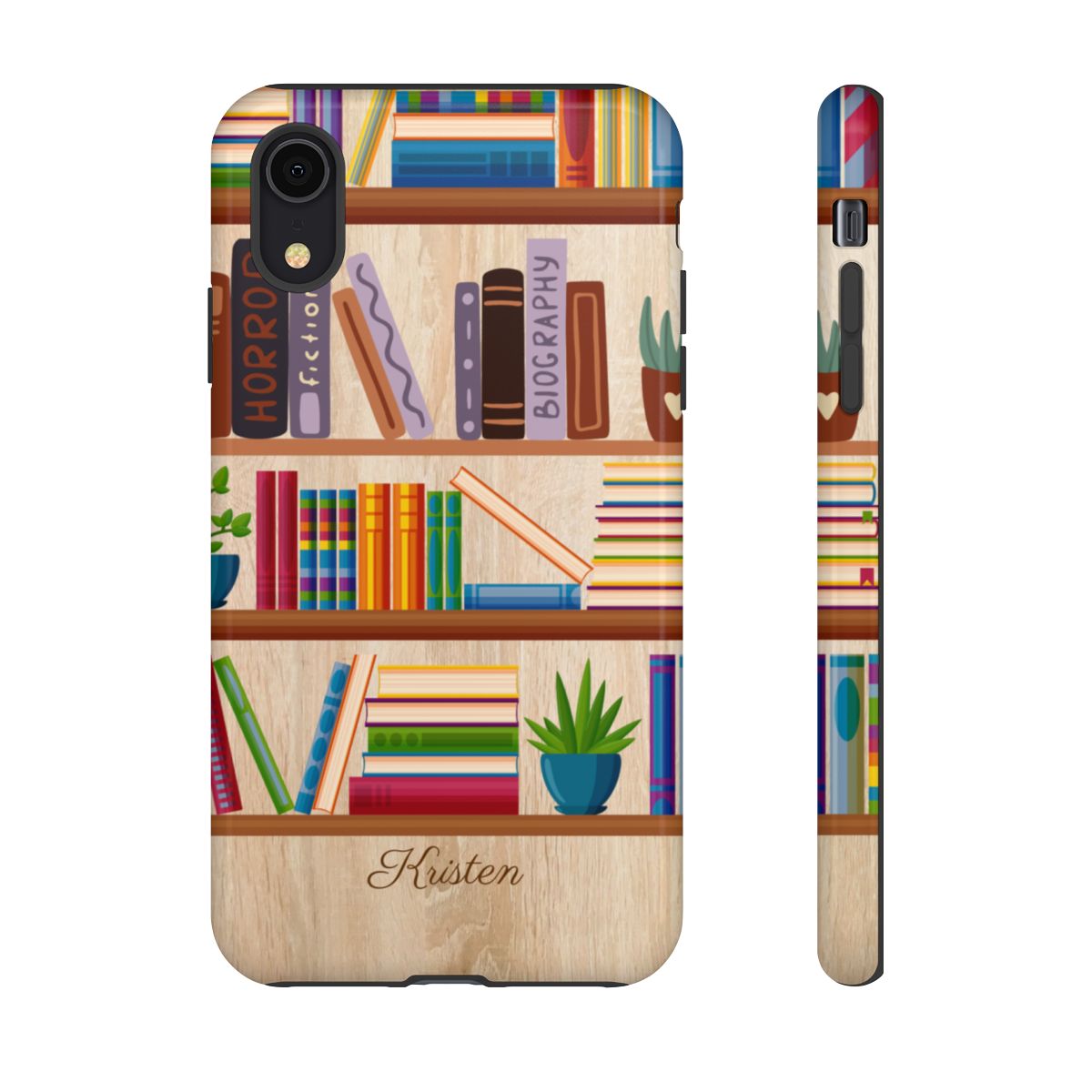 Protective & Personalized iPhone or Samsung Phone Case - Bookshelf