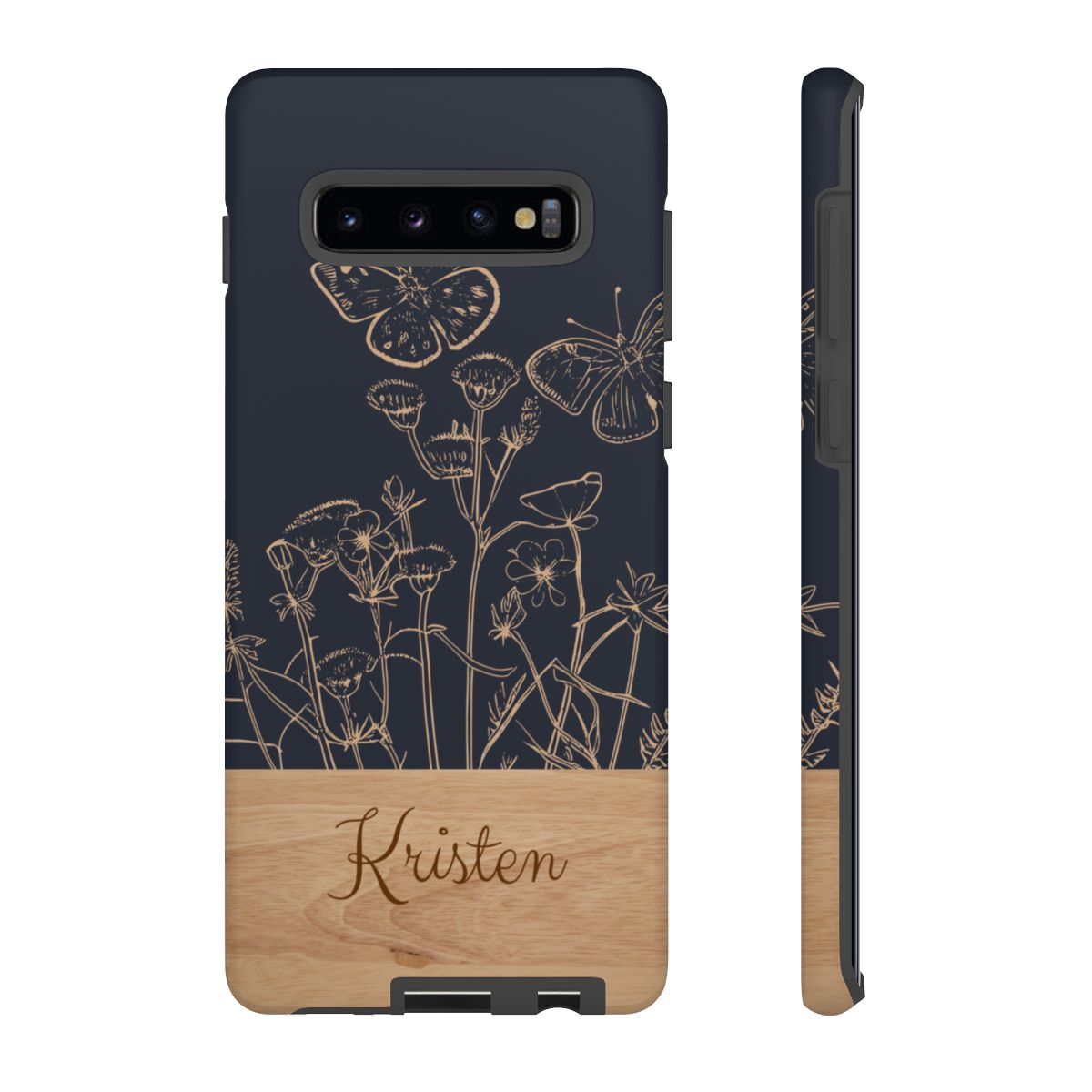 Protective iPhone or Samsung Phone Case | Wildflowers & Butterflies