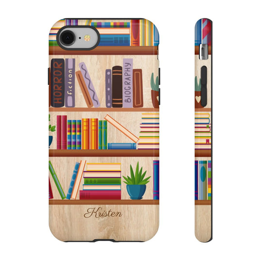 Protective & Personalized iPhone or Samsung Phone Case - Bookshelf