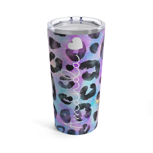 Personalized Leopard Print Tumbler