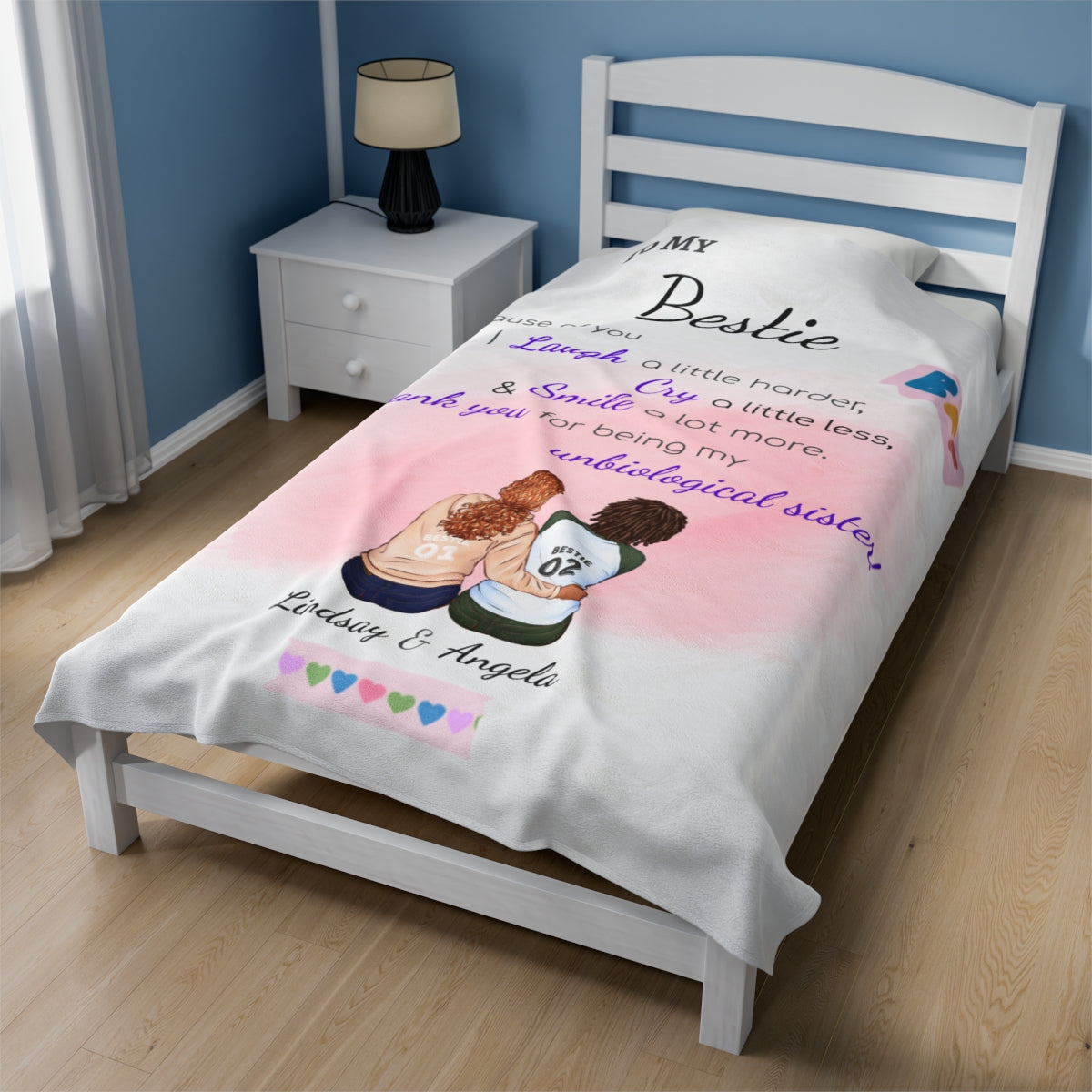 Heartfelt "To My Bestie" Blanket - Customizable and Personalizable!